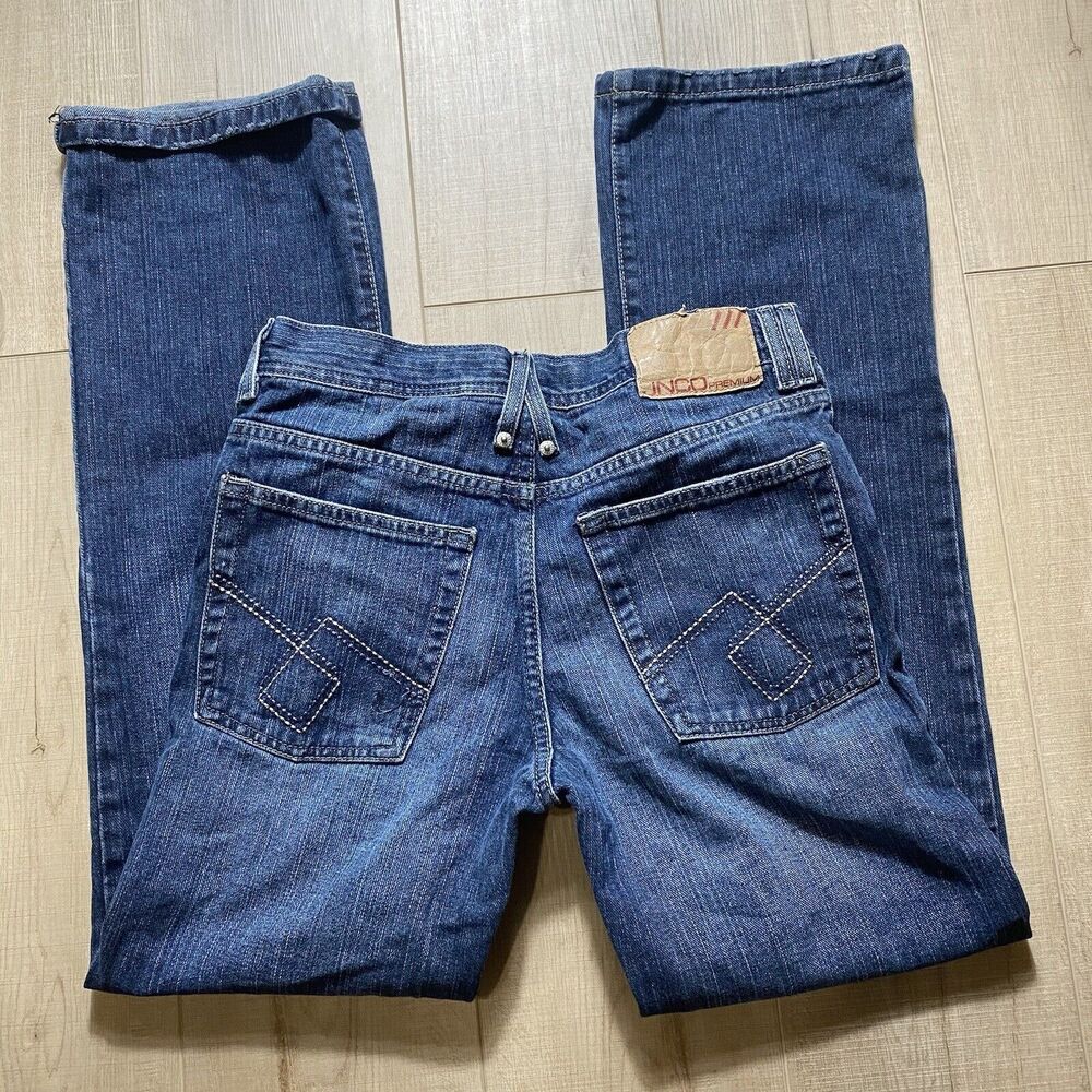 JNCO Premium Riley Women’s 16 32x32 Bootcut Jeans Low Rise Vintage Dark Wash